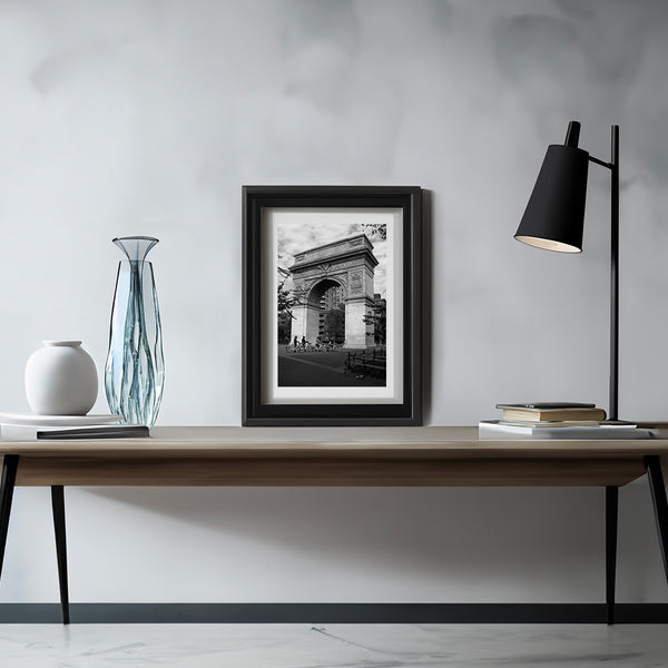 MEN ON BICYCLES IN WASHINGTON SQUARE PARK